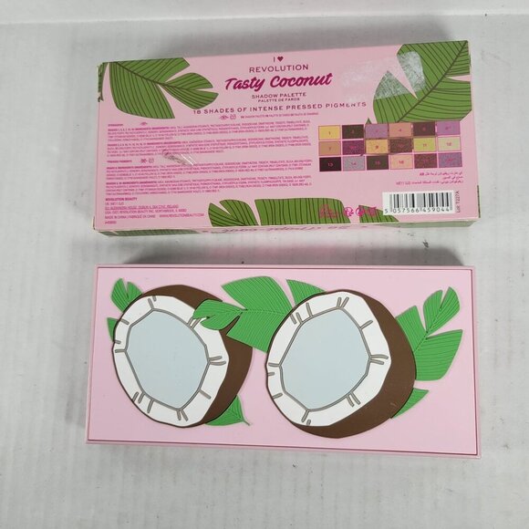 I Heart Revolution Tasty Coconut Makeup Vegan 18 Color Eyeshadow Palette - Picture 1 of 4